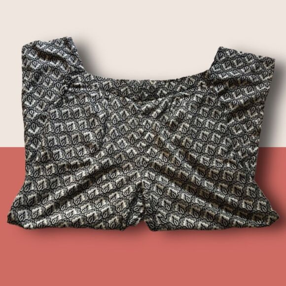 🖤 SIZE 10 H+M BLACK WHITE PATTERN SOFT VACATION HAREM PAJAMA STYLE PANTS - Picture 2 of 7